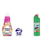 Yumoş Uzman Konsantre Çamaşır Yumuşatıcısı Renk Koruma Kalıcı Koku 50 Yıkama (1 x 1200 mL)(1) Domestos Yoğun Kıvamlı Çamaşır Suyu Maksimum Hijyen Dağ Esintisi, 750 ml(4)