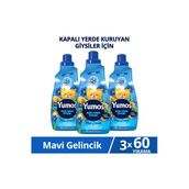 Yumoş Yumoş Açık Hava Etkisi Konsantre Çamaşır Yumuşatıcısı Mavi Gelincik 1440 Ml 60 Yıkama X3