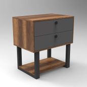 Yurudesign Marken C Ofis 2'Li Keson Metal Ayaklı Barok-Antrasit