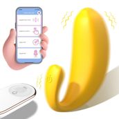 Zaga Oyun Banana App Telefon Kontrollü Şarjlı G Nokta Ve Klitoris Uyarıcı 2 İn 1 Giyilebilir Mini Vibratör