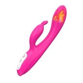 Zaga Oyun Isıtmalı Şarjlı Güçlü Titreşimli Tavşan Vibratör 22 Cm