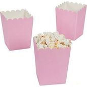 Zanzibar 8li Pembe Renkli Baskısız Popcorn Kutusu Mısır Cips İkram Kutusu Adet Sayısı