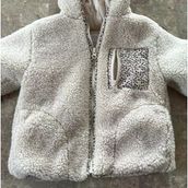 Zara Çocuk/Kız Çocuk Baskılı Cepli Polar Ceket