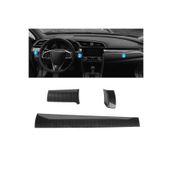 zargaraj Honda Civic Fc5 2016-2021 Uyumlu Karbon Torpido Göğüs Kaplama 3 Parça