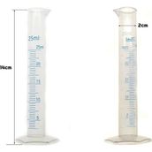Zauss 25ML Kısa Form Silindir Plastik Polipropilen Mezür Kabartma - Çok Renkli