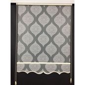 ZebraEvim Siyah Damask Çift Mekanizmalı Tül Boncuklu 100x200 cm Stor Perde