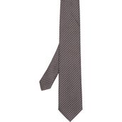 Zegna Desenli Ipek Kravat - Kırmızı - Standart
