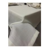 Zeren Home Keten Görünümlü Dertsiz Krem Masa Örtüsü