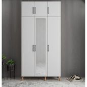 Zerka Concept Açelya Çam Beyaz 105 cm M5 Portmanto