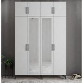 Zerka Concept Açelya Füme Beyaz 160 cm M8 Portmanto
