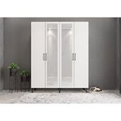 Zerka Concept Açelya Füme Beyaz M2 160 cm Portmanto