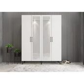 Zerka Concept Açelya Füme Beyaz M2 180 cm Portmanto