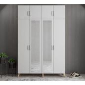 Zerka Concept Açelya Meşe Beyaz 160 cm M8 Portmanto