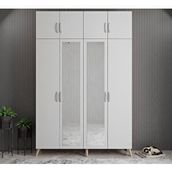 Zerka Concept Açelya Meşe Beyaz 180 cm M8 Portmanto