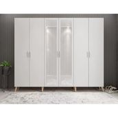 Zerka Concept Açelya Meşe Beyaz 208 cm M6 Portmanto