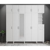 Zerka Concept Açelya Meşe Beyaz M9-208 cm Beyaz Portmanto