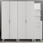 Zerka Concept Begonya Beyaz 200 cm Portmanto
