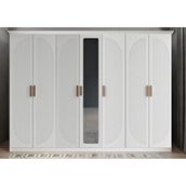 Zerka Concept Datça Membran 7 Kapaklı Beyaz 280 cm Gardrop