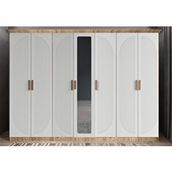 Zerka Concept Datça Membran 7 Kapaklı Çam Beyaz 280 cm Gardrop