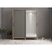 Zerka Concept İmaj Sürgülü Çam Füme 120 cm Portmanto