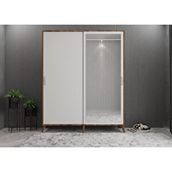 Zerka Concept İmaj Sürgülü Ceviz Beyaz 120 cm Portmanto