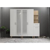 Zerka Concept Melodi Meşe Beyaz 175 cm Portmanto