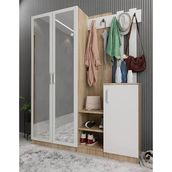 Zerka Concept Moon Meşe Beyaz 180 cm Portmanto