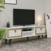 Zerka Concept Sandro Beyaz-Altın Tv Ünitesi