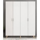 Zerka Concept Sedef Meşe Beyaz 160 cm Portmanto