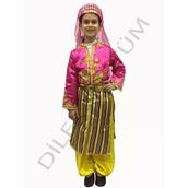 Zeybek Kız Çocuk Kostümü İzmir Zeybeği Kız Kıyafeti Folklör Kostüm