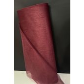 Zeymerade Bordo Bohça Süsleme Tülü, Nişan Bohça Süsü, Kapı Doğum Günü Parti Süsleme Tülü, 100x300cm