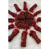 Zeymerade Bordo Halay Mendili, Gelin Mendili, Pullu Halay Mendili 10 Adet