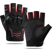 Zigver Unisex Korumalı Yarım Motorsiklet Eldiveni - XL - Kırmızı