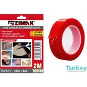 Zimak Akrilik Silikonize Çift Taraflı Bant