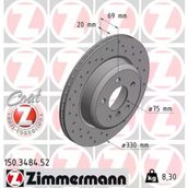 Zimmermann 150.3484.52 Bmw F10 F11 34216775287 Arka Fren Diski