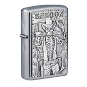 Zippo 207 Saloon Skull Emblem Çakmak