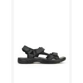 Ziya 1511052Z5340 Siyah Erkek Hakiki Deri Konfor Sandalet