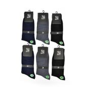 Ziya, Erkek Klasik Bambu 6'lı Çorap (Siyah x2-Lacivert x2-Füme x2) 15173Z012
