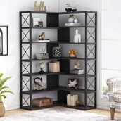 Zizuva 130x30x180 cm Siyah Ev ve Ofis Raf Sistemi