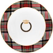 Zm Decor Beyaz Ekose Tabak 28 cm