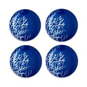 Zm Decor Mercan Mavi Tabak 4'Lü Set 28Cm