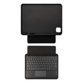 Zore Apple ile uyumlu iPad Air 11 2025 M3 Zore Border Keyboard Bluetooh Bağlantılı Standlı Klavyeli Tablet Kılıfı Siyah