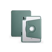 Zore Apple iPad 10.2 2021 9. Nesil Uyumlu Termik Kalem Bölmeli Dönebilen Standlı Koyu Yeşil Kılıf