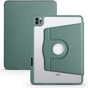 Zore Apple iPad 10.9 2022 10. Nesil Uyumlu Koyu Yeşil Termik Kalem Bölmeli Dönebilen Standlı Kılıf