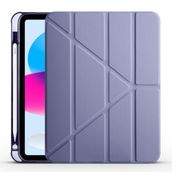 Zore Apple iPad 10.9 2022 10. Nesil Uyumlu Mor Tri Folding Kalem Bölmeli Standlı Kılıf