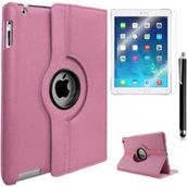 Zore Apple iPad Mini 5 Uyumlu Dönebilen Pembe Standlı Kılıf