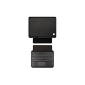 Zore Galaxy İle Uyumlu Tab A 8.0 (2019) Border Keyboard Bluetooh Bağlantılı Standlı Klavyeli Tablet Kılıfı, Siyah