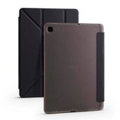 Zore Samsung Galaxy Tab S6 Lite P610 Tri Folding Kalem Bölmeli Standlı - Siyah Kılıf