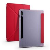 Zore Samsung Galaxy Tab S7 Plus T970 Tri Folding Kalem Bölmeli Standlı Kılıf