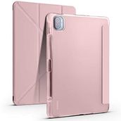Zore Xiaomi Mi Pad 5 Standlı Tri Folding Kalemlikli Silikon Smart Cover Pembe Tablet Kılıfı